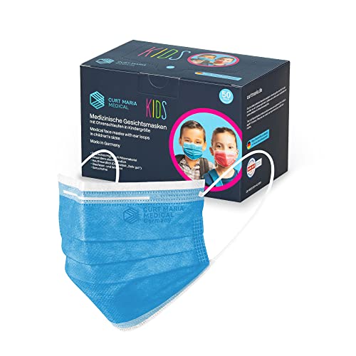 STAUBPIRAT 50x Medizinischer Mundschutz, made in Germany, OP-Maske TYP IIR, CE zertifiziert EN14683, für Kinder, kleine Größe, blau STAUBPIRAT 50x Medizinischer Mundschutz, made in Germany, OP-Maske TYP IIR, CE zertifiziert EN14683, für Kinder, kleine Größe, blau von STAUBPIRAT