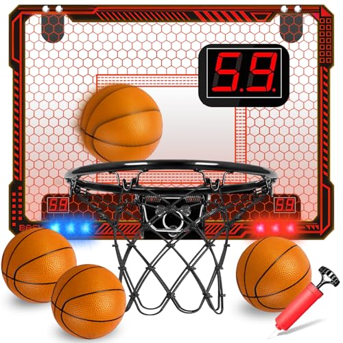 STAY GENT Basketballkorb Indoor Kinder Mehrfarbig LED-Lichter/Automatischem Scorer/4 Bällen, Mini Basketballkorb Tür Zimmer Haus Büro Sport Spielzeug Geschenke Kinder Jungen Mädchen 3 7 8 9 10 11 12 STAY GENT Basketballkorb Indoor Kinder Mehrfarbig LED-Lichter/Automatischem Scorer/4 Bällen, Mini Basketballkorb Tür Zimmer Haus Büro Sport Spielzeug Geschenke Kinder Jungen Mädchen 3 7 8 9 10 11 12 von STAY GENT