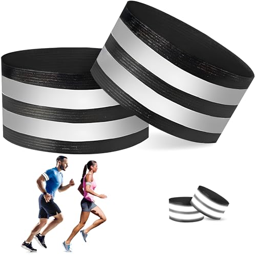 STEEL 2 reflektierende Armbänder, elastische Bänder verstellbar, 30 – 50 cm, Sicherheitszubehör für Laufen und Radfahren, Schwarz und Grau, 5 cm breit STEEL 2 reflektierende Armbänder, elastische Bänder verstellbar, 30 – 50 cm, Sicherheitszubehör für Laufen und Radfahren, Schwarz und Grau, 5 cm breit von STEEL