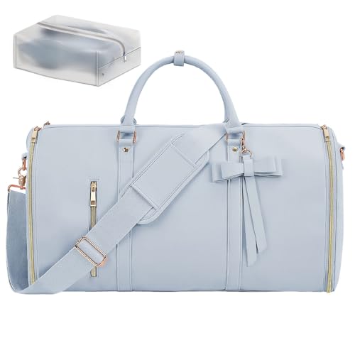 Kleidersäcke für Reisen für Damen, Tiffany-Blau, L, Handgepäcktasche mit Gurt von STHMEOOHT