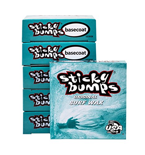 STICKY BUMPS Outdoor Sports and Recreation SB40B Basislack Surf Wax (3 Stück), Weiß, 84 g von STICKY BUMPS