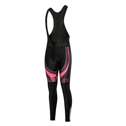 STIDPFZX Fahrradhose Lang 2 Stück Anti-Schweiß-Fahrradhose for Damen, 5D-Gel-gepolsterte Strumpfhose, atmungsaktive Hose for Fahrrad-Mountainbike-Hose(Pink04,L) von STIDPFZX