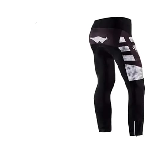 STIDPFZX Fahrradhose Lang Radfahren Trägerhose Mountainbike Atmungsaktive Bequeme Herren Gel Gepolsterte Fahrradhose Triathlon Mann Fahrradhose(White01,S) von STIDPFZX