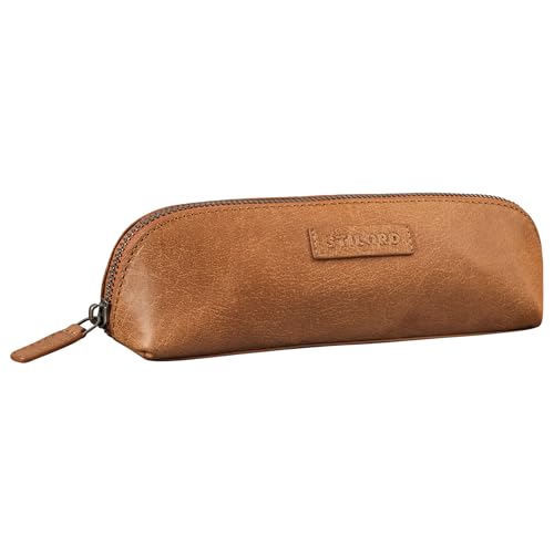 STILORD 'Alfons' Kleines Federmäppchen Erwachsene Leder Stiftetasche federtasche klein ledermäppchen Schlampermappe Etui Echtes Leder Federmappe klein, Farbe:Tropica - braun STILORD 'Alfons' Kleines Federmäppchen Erwachsene Leder Stiftetasche federtasche klein ledermäppchen Schlampermappe Etui Echtes Leder Federmappe klein, Farbe:Tropica - braun von STILORD