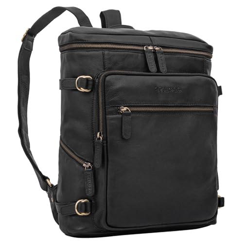 STILORD 'Alvar' Businessrucksack Herren und Damen Leder mit Laptop-Fach bis 15,6' Studenten-Rucksack Laptoprucksack Cityrucksack Echtleder, Farbe:schwarz STILORD 'Alvar' Businessrucksack Herren und Damen Leder mit Laptop-Fach bis 15,6' Studenten-Rucksack Laptoprucksack Cityrucksack Echtleder, Farbe:schwarz von STILORD