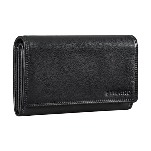STILORD große Damen-Geldbörse aus Leder schwarz - Vintage Portemonnaie - Brieftasche mit RFID Schutz - Echtleder Brieftasche 'Amanda' STILORD große Damen-Geldbörse aus Leder schwarz - Vintage Portemonnaie - Brieftasche mit RFID Schutz - Echtleder Brieftasche 'Amanda' von STILORD