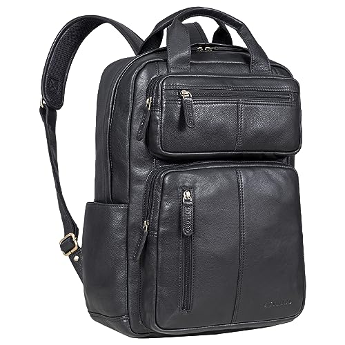 STILORD 'Amos' Exklusiver Business Lederrucksack Vintage Laptop Rucksack Herren Studenten Echtleder Business Rucksack Damen Leder Retro STILORD 'Amos' Exklusiver Business Lederrucksack Vintage Laptop Rucksack Herren Studenten Echtleder Business Rucksack Damen Leder Retro von STILORD