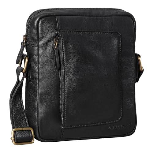 STILORD 'Ashton' Herren Leder Tasche zum Umhängen Vintage Herrentasche Ledertasche Crossbody Bag Kleine Messenger Bag für Männer Umhängetasche Echtleder, Farbe:schwarz STILORD 'Ashton' Herren Leder Tasche zum Umhängen Vintage Herrentasche Ledertasche Crossbody Bag Kleine Messenger Bag für Männer Umhängetasche Echtleder, Farbe:schwarz von STILORD