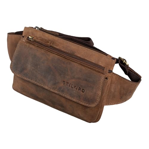 STILORD 'Atlanta' Vintage Bauchtasche Echtleder für Herren Damen Gürteltasche groß zum Umhängen als Brusttasche Cross-Body Bag Hüfttasche Leder, Farbe:Calais - braun STILORD 'Atlanta' Vintage Bauchtasche Echtleder für Herren Damen Gürteltasche groß zum Umhängen als Brusttasche Cross-Body Bag Hüfttasche Leder, Farbe:Calais - braun von STILORD