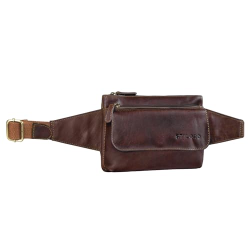 STILORD 'Atlanta' Vintage Bauchtasche Echtleder für Herren Damen Gürteltasche groß zum Umhängen als Brusttasche Cross-Body Bag Hüfttasche Leder, Farbe:Cognac - Dunkelbraun STILORD 'Atlanta' Vintage Bauchtasche Echtleder für Herren Damen Gürteltasche groß zum Umhängen als Brusttasche Cross-Body Bag Hüfttasche Leder, Farbe:Cognac - Dunkelbraun von STILORD