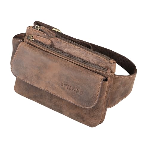 STILORD 'Atlanta' Vintage Bauchtasche Echtleder für Herren Damen Gürteltasche groß zum Umhängen als Brusttasche Cross-Body Bag Hüfttasche Leder, Farbe:Veleta - braun STILORD 'Atlanta' Vintage Bauchtasche Echtleder für Herren Damen Gürteltasche groß zum Umhängen als Brusttasche Cross-Body Bag Hüfttasche Leder, Farbe:Veleta - braun von STILORD