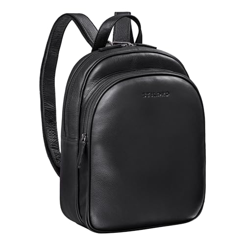 STILORD 'Aubrey' Damen Tagesrucksack Leder Vintage Daypack für 10,9 Zoll Tablet Kleiner Cityrucksack Frauen Lederrucksack Elegant und Modern Echtleder, Farbe:schwarz von STILORD