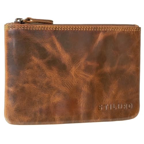 STILORD 'Barry' Vintage Ledermäppchen für Stifte Kosmetik Geld Brille Schlüssel Pass ideal als Stifteetui Federmappe Schminktasche Täschchen aus Leder, Farbe:Kara - Cognac STILORD 'Barry' Vintage Ledermäppchen für Stifte Kosmetik Geld Brille Schlüssel Pass ideal als Stifteetui Federmappe Schminktasche Täschchen aus Leder, Farbe:Kara - Cognac von STILORD