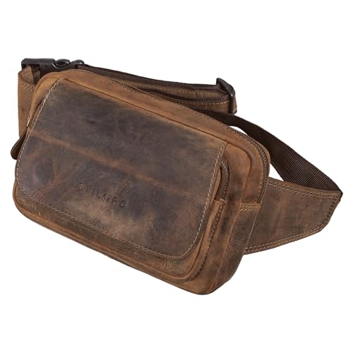 STILORD 'Boston' Gürteltasche Leder Vintage Bauchtasche Männer Frauen Hüfttasche für Kamera Jogging Reise Festival Sport Doggy Bag Echtleder, Farbe:Calais - braun STILORD 'Boston' Gürteltasche Leder Vintage Bauchtasche Männer Frauen Hüfttasche für Kamera Jogging Reise Festival Sport Doggy Bag Echtleder, Farbe:Calais - braun von STILORD