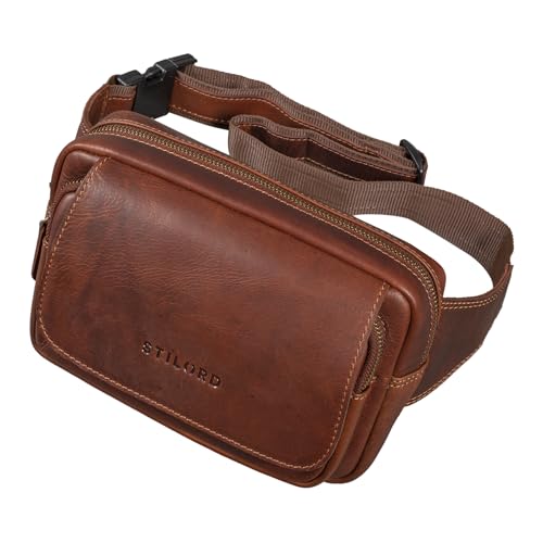 STILORD 'Boston' Gürteltasche Leder Vintage Bauchtasche Männer Frauen Hüfttasche für Kamera Jogging Reise Festival Sport Doggy Bag Echtleder, Farbe:Porto - Cognac STILORD 'Boston' Gürteltasche Leder Vintage Bauchtasche Männer Frauen Hüfttasche für Kamera Jogging Reise Festival Sport Doggy Bag Echtleder, Farbe:Porto - Cognac von STILORD