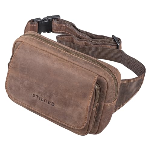 STILORD 'Boston' Gürteltasche Leder Vintage Bauchtasche Männer Frauen Hüfttasche für Kamera Jogging Reise Festival Sport Doggy Bag Echtleder, Farbe:Veleta - braun STILORD 'Boston' Gürteltasche Leder Vintage Bauchtasche Männer Frauen Hüfttasche für Kamera Jogging Reise Festival Sport Doggy Bag Echtleder, Farbe:Veleta - braun von STILORD