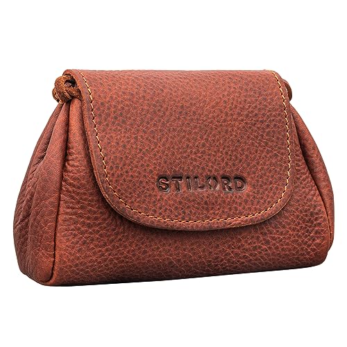 STILORD 'Bronn' Lederbeutel Kleingeld Vintage Kleingeldbörse für Münzen und Scheine Retro Münzbeutel Klein Hochwertiges Säckchen aus Echtleder, Farbe:Kara - Cognac STILORD 'Bronn' Lederbeutel Kleingeld Vintage Kleingeldbörse für Münzen und Scheine Retro Münzbeutel Klein Hochwertiges Säckchen aus Echtleder, Farbe:Kara - Cognac von STILORD