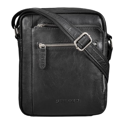 STILORD 'Bruce' Vintage Herrentasche Ledertasche Kleine Umhängetasche für Männer 9.7 Zoll iPad Tasche im Vintage Stil Echtes Leder, Farbe:schwarz STILORD 'Bruce' Vintage Herrentasche Ledertasche Kleine Umhängetasche für Männer 9.7 Zoll iPad Tasche im Vintage Stil Echtes Leder, Farbe:schwarz von STILORD