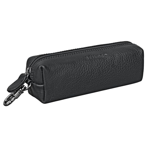 STILORD 'Camillo' Lederetui Stifte und Schlüssel Tasche Vintage Federmappe mit Schlüsselring Stiftetasche Schlampermäppchen aus echtem Leder, Farbe:schwarz STILORD 'Camillo' Lederetui Stifte und Schlüssel Tasche Vintage Federmappe mit Schlüsselring Stiftetasche Schlampermäppchen aus echtem Leder, Farbe:schwarz von STILORD