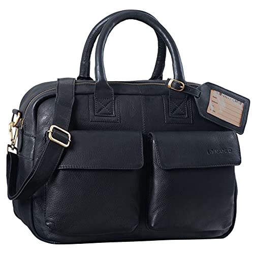 STILORD 'Carlo' Große Umhängetasche Leder Lehrertasche Aktentasche Schultertasche Reise Beruf Freizeit 15,6 Zoll Laptop College Bag Arbeit Büro, Farbe:schwarz STILORD 'Carlo' Große Umhängetasche Leder Lehrertasche Aktentasche Schultertasche Reise Beruf Freizeit 15,6 Zoll Laptop College Bag Arbeit Büro, Farbe:schwarz von STILORD