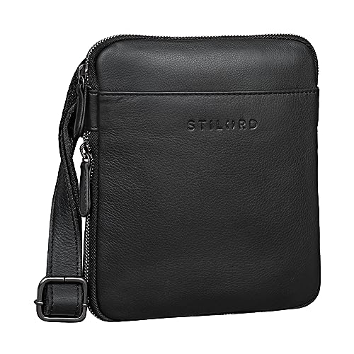 STILORD 'Carson' Kleine Herren Leder Tasche zum Umhängen Vintage Messenger Bag Herrenhandtasche Moderne Leder Schultertasche für Männer Echtes Leder, Farbe:schwarz STILORD 'Carson' Kleine Herren Leder Tasche zum Umhängen Vintage Messenger Bag Herrenhandtasche Moderne Leder Schultertasche für Männer Echtes Leder, Farbe:schwarz von STILORD