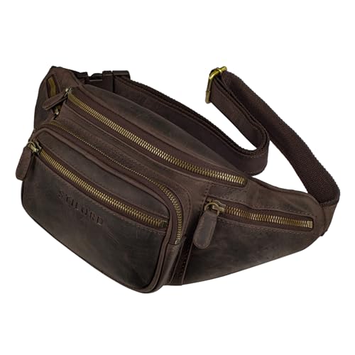 STILORD große Leder-Bauchtasche braun - Vintage Gürteltasche für Herren, Damen & Kinder - Retro Hüfttasche für Jogging, Festival, Urlaub 'Caspar' STILORD große Leder-Bauchtasche braun - Vintage Gürteltasche für Herren, Damen & Kinder - Retro Hüfttasche für Jogging, Festival, Urlaub 'Caspar' von STILORD