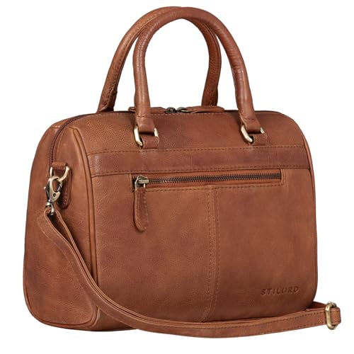 STILORD 'Cassandra' Leder Handtasche Damen Fashion-Tasche Ledertasche Henkeltasche Umhängetasche und Schultertasche Echtleder, Farbe:arona - braun STILORD 'Cassandra' Leder Handtasche Damen Fashion-Tasche Ledertasche Henkeltasche Umhängetasche und Schultertasche Echtleder, Farbe:arona - braun von STILORD