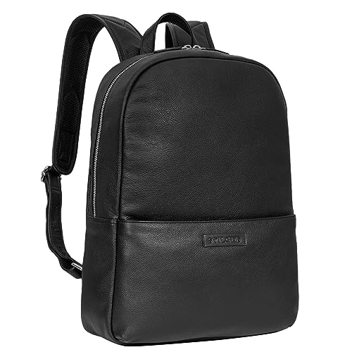 STILORD 'Chicago' Leder Rucksack mit Laptopfach für 13,3 Zoll Notebooks Vintage Backpack Business Rucksack für Herren und Damen Uni Rucksack, Farbe:schwarz STILORD 'Chicago' Leder Rucksack mit Laptopfach für 13,3 Zoll Notebooks Vintage Backpack Business Rucksack für Herren und Damen Uni Rucksack, Farbe:schwarz von STILORD
