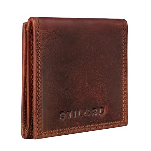STILORD 'Cody' Wiener Schachtel Leder mit Geldscheinfach kleines Portemonnaie Mini Geldbörse Slim Wallet Vintage Münzbörse Münzetui Echtleder, Farbe:Kara - Cognac STILORD 'Cody' Wiener Schachtel Leder mit Geldscheinfach kleines Portemonnaie Mini Geldbörse Slim Wallet Vintage Münzbörse Münzetui Echtleder, Farbe:Kara - Cognac von STILORD