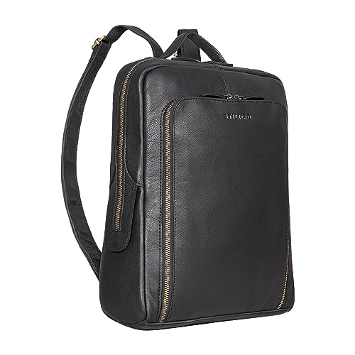 STILORD 'Daniele' Business Rucksack Leder Herren Damen 13-14 Zoll Laptoprucksack Lederrucksack Groß Travel Backpack Vintage Büro Arbeit Reise Handgepäck Echtleder, Farbe:schwarz STILORD 'Daniele' Business Rucksack Leder Herren Damen 13-14 Zoll Laptoprucksack Lederrucksack Groß Travel Backpack Vintage Büro Arbeit Reise Handgepäck Echtleder, Farbe:schwarz von STILORD