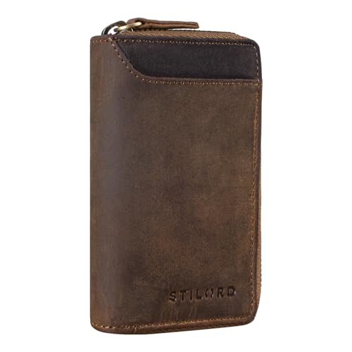 STILORD 'Devin' Schlüsseletui klein Leder Schlüssel Organizer für viele Schlüssel und EC-Karten RFID Kartenetui Schlüsseltasche mit Schlüsselanhänger Vintage Echtleder, Farbe:mittel - braun STILORD 'Devin' Schlüsseletui klein Leder Schlüssel Organizer für viele Schlüssel und EC-Karten RFID Kartenetui Schlüsseltasche mit Schlüsselanhänger Vintage Echtleder, Farbe:mittel - braun von STILORD