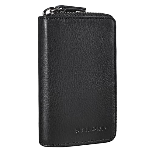 STILORD 'Fidelis' Leder Schlüsselmäppchen Vintage 3-in-1 Schlüsseletui Kleine Geldbörse mit RFID Blocker Kartenetui Schlüssel Organizer aus Echt Lederd, Farbe:schwarz STILORD 'Fidelis' Leder Schlüsselmäppchen Vintage 3-in-1 Schlüsseletui Kleine Geldbörse mit RFID Blocker Kartenetui Schlüssel Organizer aus Echt Lederd, Farbe:schwarz von STILORD