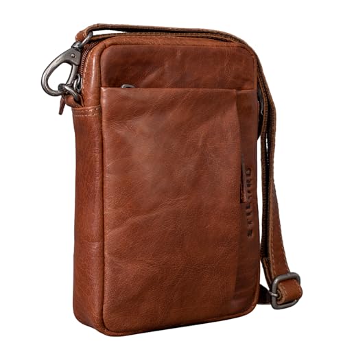 STILORD 'Fiete' 2-in-1 Umhängetasche/Handgelenktasche Leder Herren multifunktionale Handtasche mit abnehmbarem Schulterriemen kleine Ledertasche im Vintage Design, Farbe:Brandy - braun STILORD 'Fiete' 2-in-1 Umhängetasche/Handgelenktasche Leder Herren multifunktionale Handtasche mit abnehmbarem Schulterriemen kleine Ledertasche im Vintage Design, Farbe:Brandy - braun von STILORD