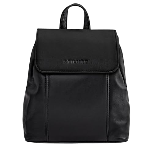 STILORD 'Fiona' Daypack Rucksack Damen Leder Klein für City Shopping Freizeit iPad 9.7 Zoll Vintage Rucksackhandtasche aus Echtem Leder, Farbe:schwarz STILORD 'Fiona' Daypack Rucksack Damen Leder Klein für City Shopping Freizeit iPad 9.7 Zoll Vintage Rucksackhandtasche aus Echtem Leder, Farbe:schwarz von STILORD
