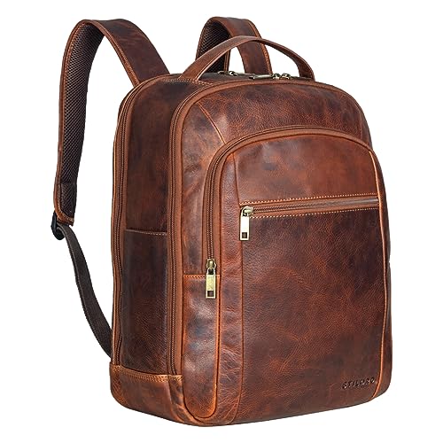 STILORD 'Floyd' Laptop-Rucksack 14-16 Zoll Leder Herren und Damen Business-Rucksack mit Laptop Fach groß ideal als Lederrucksack Arbeitsrucksack und Notebookrucksack, Farbe:Prestige - braun STILORD 'Floyd' Laptop-Rucksack 14-16 Zoll Leder Herren und Damen Business-Rucksack mit Laptop Fach groß ideal als Lederrucksack Arbeitsrucksack und Notebookrucksack, Farbe:Prestige - braun von STILORD