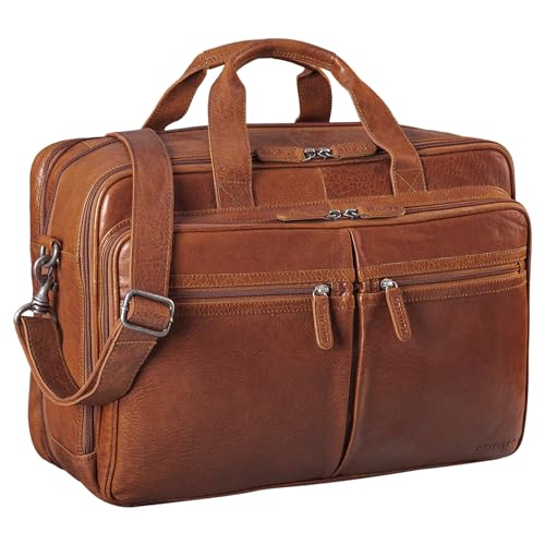 STILORD 'Gigantus' XXL Aktentasche Leder Laptoptasche 17,3 Zoll bis 19 Zoll Sehr Große Umhängetasche Arbeitstasche Bürotasche Businesstasche Echtleder für Damen u. Herren, Farbe:maraska - braun STILORD 'Gigantus' XXL Aktentasche Leder Laptoptasche 17,3 Zoll bis 19 Zoll Sehr Große Umhängetasche Arbeitstasche Bürotasche Businesstasche Echtleder für Damen u. Herren, Farbe:maraska - braun von STILORD