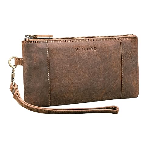 STILORD 'Grecia' Clutch Leder Vintage Damen Klein Abnehmbare Handschlaufe und RFID Schutz Echtleder Partytasche Geldbeutel Damen Groß, Farbe:mittel - braun STILORD 'Grecia' Clutch Leder Vintage Damen Klein Abnehmbare Handschlaufe und RFID Schutz Echtleder Partytasche Geldbeutel Damen Groß, Farbe:mittel - braun von STILORD