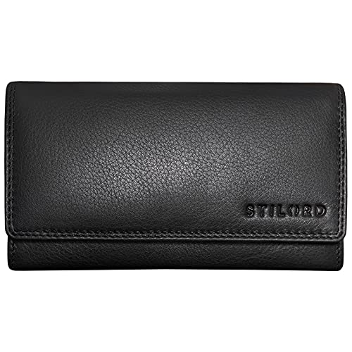 STILORD 'Hannah' Vintage Geldbörse für Damen aus Antik Leder groß Portemonnaie Reißverschluss Kleingeld EC-Karten Horizontal mit RFID NFC Schutz, Farbe:schwarz STILORD 'Hannah' Vintage Geldbörse für Damen aus Antik Leder groß Portemonnaie Reißverschluss Kleingeld EC-Karten Horizontal mit RFID NFC Schutz, Farbe:schwarz von STILORD