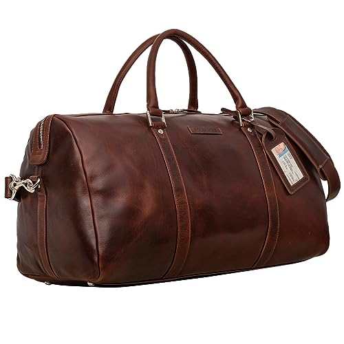 STILORD 'Herkules' Premium Leder-Reisetasche für Herren & Damen Weekender Echtleder - Wochenendtasche zum Umhängen Reise Duffel Bag Handgepäck Flugzeug wasserdicht groß, Farbe:Sonora - Cognac STILORD 'Herkules' Premium Leder-Reisetasche für Herren & Damen Weekender Echtleder - Wochenendtasche zum Umhängen Reise Duffel Bag Handgepäck Flugzeug wasserdicht groß, Farbe:Sonora - Cognac von STILORD