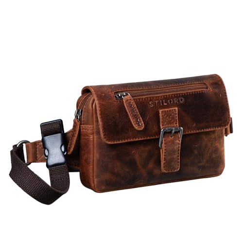 STILORD 'Ian' Gürteltasche Leder Herren Damen Vintage Hüfttasche Leder Große Bauchtasche für Sport Reisen Festival 8,4 Zoll Tablets Echtleder, Farbe:Zamora - braun STILORD 'Ian' Gürteltasche Leder Herren Damen Vintage Hüfttasche Leder Große Bauchtasche für Sport Reisen Festival 8,4 Zoll Tablets Echtleder, Farbe:Zamora - braun von STILORD