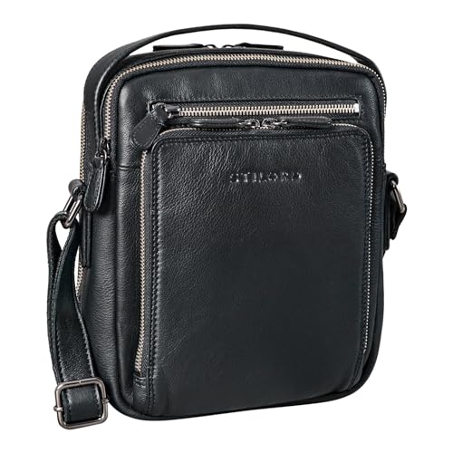 STILORD 'Ilkay' Männer Tasche Leder Klein Vintage Umhängetasche Herrentasche kleine Messenger Bag Tablettasche 10,1 Zoll Echtleder, Farbe:schwarz STILORD 'Ilkay' Männer Tasche Leder Klein Vintage Umhängetasche Herrentasche kleine Messenger Bag Tablettasche 10,1 Zoll Echtleder, Farbe:schwarz von STILORD