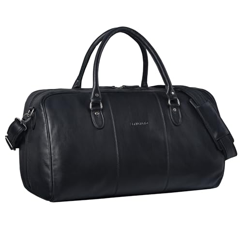 STILORD Leder-Reisetasche schwarz für Damen & Herren - Echtleder-Weekender für Reisen, Sport, Fitness & mehr - Elegante Handgepäck-Tasche 'Jarvis' STILORD Leder-Reisetasche schwarz für Damen & Herren - Echtleder-Weekender für Reisen, Sport, Fitness & mehr - Elegante Handgepäck-Tasche 'Jarvis' von STILORD