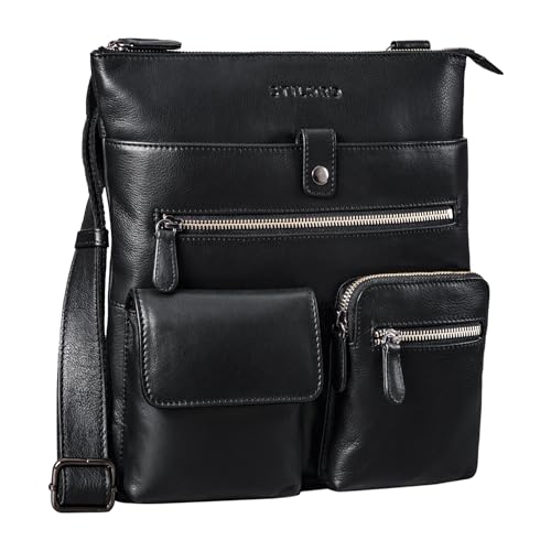 STILORD 'Jess' Vintage Umhängetasche Leder für Damen und Herren Freizeittasche Moderne Handtasche Schultertasche für DIN A5 und für 10.1 Zoll iPad, Farbe:schwarz STILORD 'Jess' Vintage Umhängetasche Leder für Damen und Herren Freizeittasche Moderne Handtasche Schultertasche für DIN A5 und für 10.1 Zoll iPad, Farbe:schwarz von STILORD