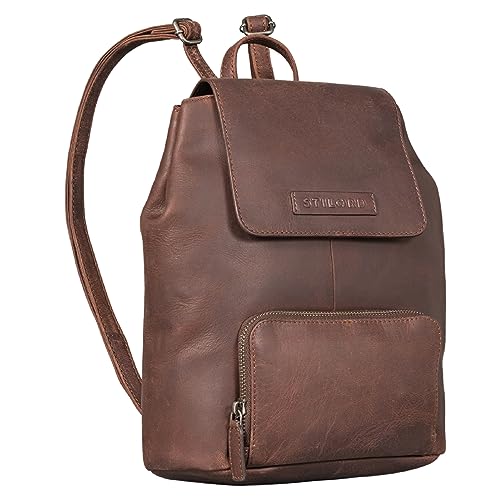 STILORD 'Johanna' Kleiner Lederrucksack Damen Modern Rucksack Elegant Leder Frauen Daypack Vintage Cityrucksack Rucksackhandtasche, Farbe:sapelli - braun STILORD 'Johanna' Kleiner Lederrucksack Damen Modern Rucksack Elegant Leder Frauen Daypack Vintage Cityrucksack Rucksackhandtasche, Farbe:sapelli - braun von STILORD