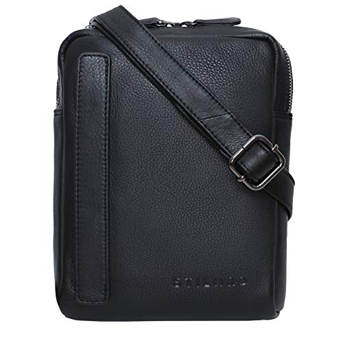 STILORD 'John' Kleine Herren-Tasche Ledertasche Vintage 8,4 Zoll Tablettasche Umhängetasche Männer Schultertasche mit Reißverschluss Leder, Farbe:schwarz STILORD 'John' Kleine Herren-Tasche Ledertasche Vintage 8,4 Zoll Tablettasche Umhängetasche Männer Schultertasche mit Reißverschluss Leder, Farbe:schwarz von STILORD