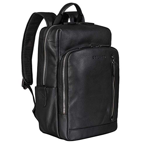 STILORD 'Johnson' Lederrucksack Herren Business Vintage Rucksack für 13,3 Zoll MacBook Laptoprucksack Moderner Daypack für Uni Arbeit Office Echt Leder, Farbe:schwarz STILORD 'Johnson' Lederrucksack Herren Business Vintage Rucksack für 13,3 Zoll MacBook Laptoprucksack Moderner Daypack für Uni Arbeit Office Echt Leder, Farbe:schwarz von STILORD