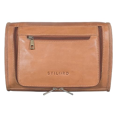 STILORD 'Juri' Leder Kulturbeutel Groß für Damen und Herren Unisex Waschtasche für Unterwegs Kosmetiktasche aus Hochwertigem Echtleder, Farbe:taranto - braun STILORD 'Juri' Leder Kulturbeutel Groß für Damen und Herren Unisex Waschtasche für Unterwegs Kosmetiktasche aus Hochwertigem Echtleder, Farbe:taranto - braun von STILORD