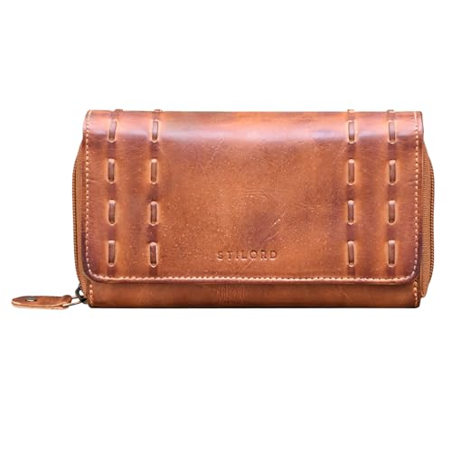 STILORD 'Kate' Damen Ledergeldbörse mit RFID Schutz Vintage Portemonnaie für Frauen Großer Geldbeutel aus Echtem Leder in Geschenkbox, Farbe:Mandel - braun STILORD 'Kate' Damen Ledergeldbörse mit RFID Schutz Vintage Portemonnaie für Frauen Großer Geldbeutel aus Echtem Leder in Geschenkbox, Farbe:Mandel - braun von STILORD