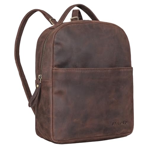STILORD 'Kayla' Damen Rucksack Leder Elegant klein - Lederrucksack Rucksackhandtasche Vintage Daypack Handtasche City Ausgehen Shopping Freizeit Echtleder, Farbe:zamora - braun STILORD 'Kayla' Damen Rucksack Leder Elegant klein - Lederrucksack Rucksackhandtasche Vintage Daypack Handtasche City Ausgehen Shopping Freizeit Echtleder, Farbe:zamora - braun von STILORD