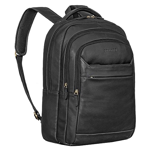 STILORD 'Keno' Leder Rucksack mit Laptopfach 15,6 Zoll Business Rucksack Herren und Damen Bürorucksack Lederrucksack Office Bag Leder, Farbe:schwarz STILORD 'Keno' Leder Rucksack mit Laptopfach 15,6 Zoll Business Rucksack Herren und Damen Bürorucksack Lederrucksack Office Bag Leder, Farbe:schwarz von STILORD